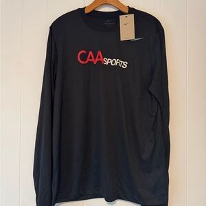 Nike Black Long Sleeve Tee Casual Crew Neck